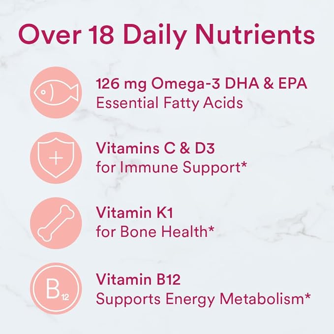 SmartyPants Women's Multivitamin Gummies: Omega 3 Fish Oil (EPA/DHA), Methylfolate, CoQ10, Vitamin D3, C, Vitamin B12, B6, Vitamin A, K & Zinc, Gluten Free, 180 Count (30 Day Supply)