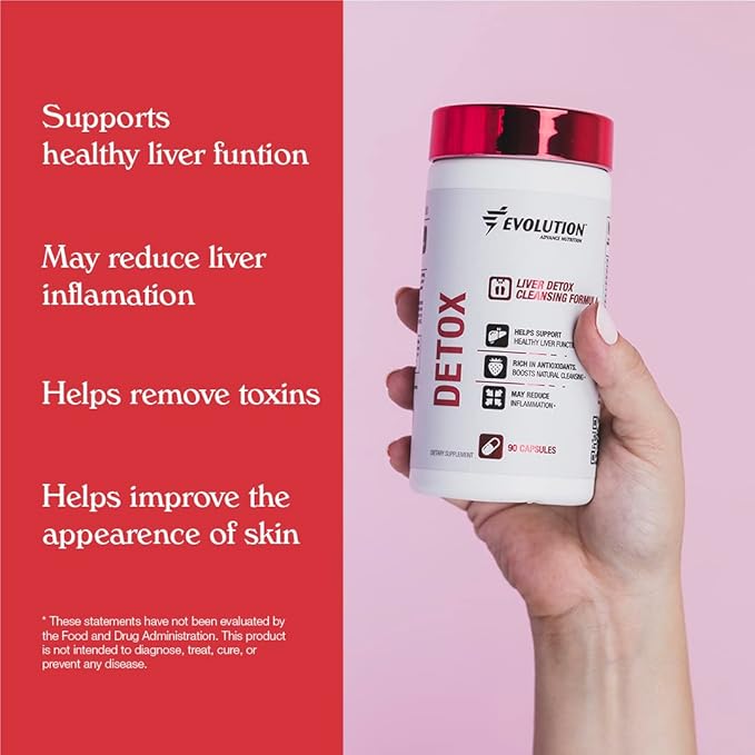 Evolution Advance Nutrition Liver Care Support Formula for Men and Women – Dietary Supplement Support for Liver Detox, Boost Natural Cleansing and Reduce Inflammation (90 Capsules)