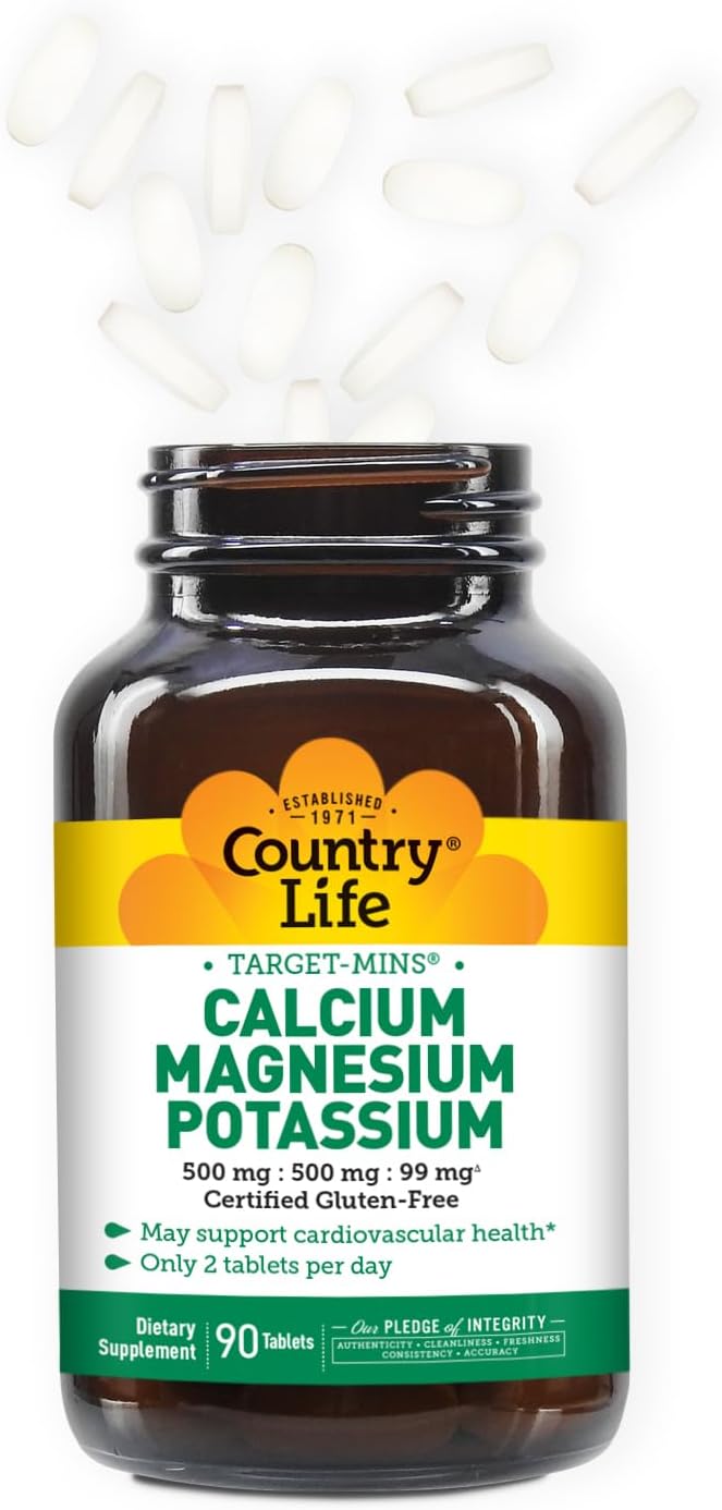 Country Life Calcium-Magnesium-Potassium - 90 Tablets