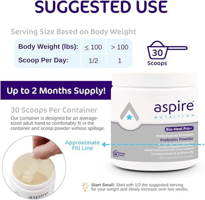 Bio-Heal Pro Plus 6-in-1 Probiotic Powder Supplement for Women, Men, and Kids