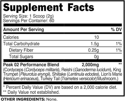 PrimaForce Peak O2 Workout Supplement, 120 grams - Proprietary Blend, Non-GMO, Vegan and Gluten Free