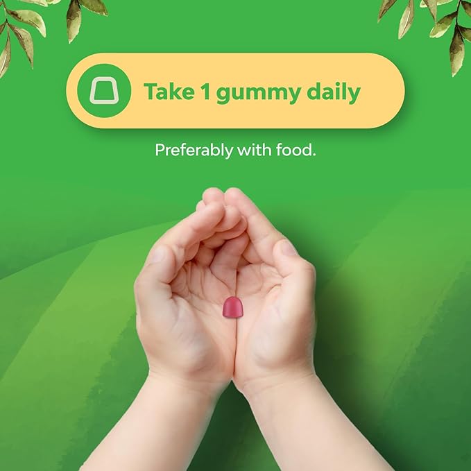 Organic Kids Immune Support Gummies - Vegan Organic Vitamin D Gummies for Kids with Vitamin C and Zinc for Kids Immunity - D3 Zinc and Vitamin C Gummies for Kids - Gluten Free & Non GMO (60 Servings)