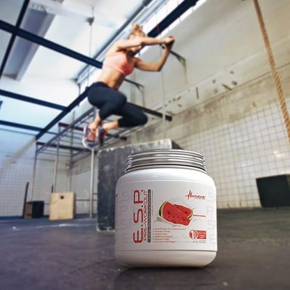 Metabolic Nutrition - ESP - Stimulating Pre Workout, Pre Intra Workout Supplement, Energy & Endurance Stimulating, Natural, Safe & Mental Focus, Watermelon 300 Grams (90 Servings)