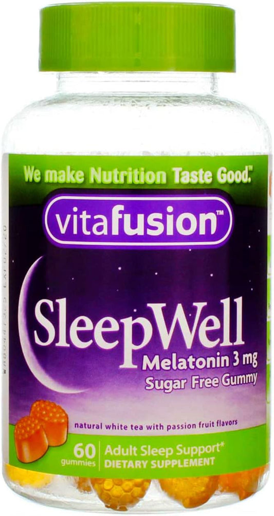 Vitafusion Sleep Well Melatonin Gummies Sugar Free, 60 Each (3 Pack)
