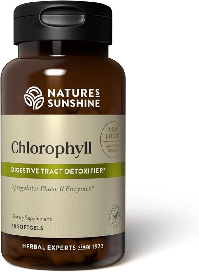 Nature's Sunshine Chlorophyll, 60 Softgel Capsules | Helps Support the Body's Blood-Cleansing Functions and Strengthens the Immune and Intestinal Systems