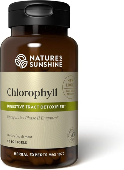 Nature's Sunshine Chlorophyll, 60 Softgel Capsules | Helps Support the Body's Blood-Cleansing Functions and Strengthens the Immune and Intestinal Systems