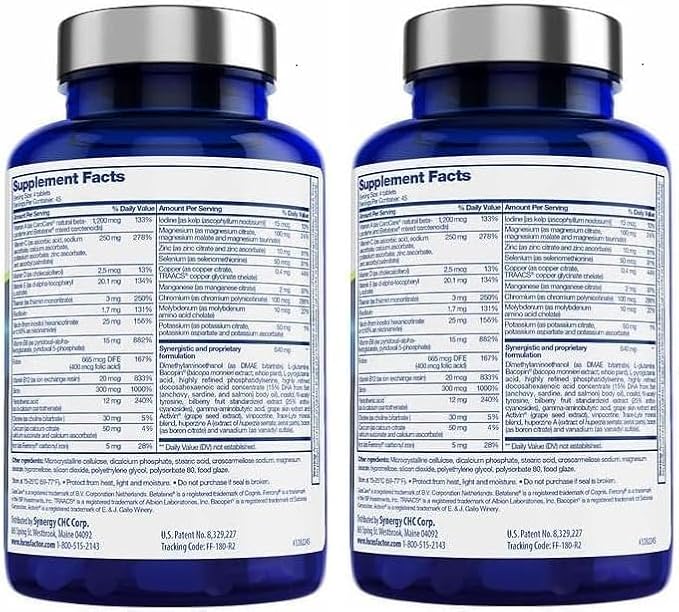 Generic (Pack of 2) Brain Supplement Multivitamin Improve Memory and Clarity Boost Concentration Neuro Energy Learning Reasoning for Men and Women 180 Tablets(Total 360 Tablets)