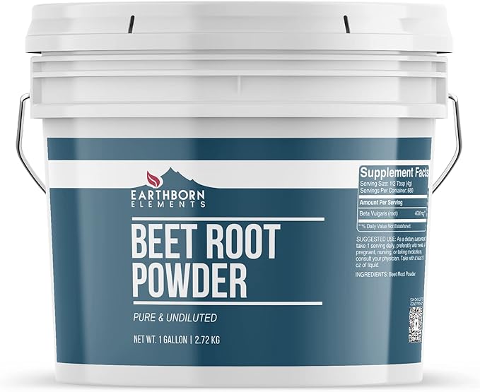 Earthborn Elements Beet Root Powder 1 Gallon Bucket, Pure & Undiluted, Smoothies & Shakes