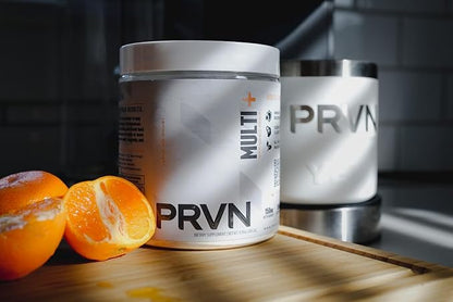 PRVN Performance Multi+ Greens, Probiotic, Ashwagandha, Lions Mane & MCT Powder - Energy & Mental Boost, 30 Serv (Tropical)