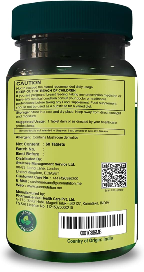 Pure Nutrition Whole Food Multivitamin for Women 1500mg. All Natural Plant Based Women's MULTIVITAMIN | Once Daily | 60 Tablets - 2 Months Supply.