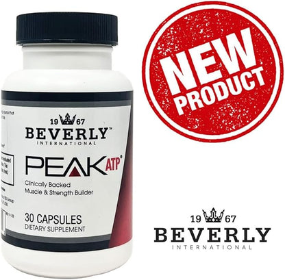 Beverly International Peak ATP® - Unlock Your Competitive Edge - PRE-Workout. Non-Stimulant Energy Source. Fuels Your Muscle. Increase Power, Strength, Muscle Mass, Reduce Fatigue, 30 Caps