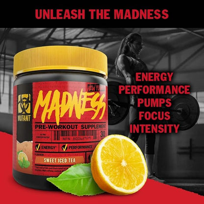 MUTANT MADNESS - Redefines the Pre-Workout Powder Experience and Takes it to a Whole New Extreme Level, Engineered Exclusively for High-Intensity Workouts (Sweet Iced Tea)