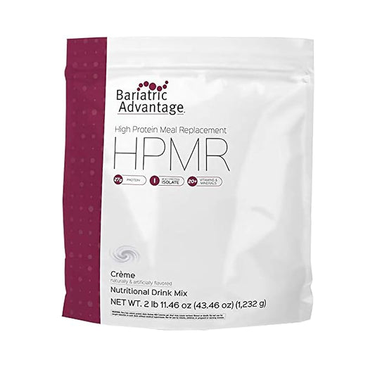 Bariatric Advantage High Protein Meal Replacement Drink Mix, Protein Powder Whey Isolate for Gastric Bypass and Sleeve Gastrectomy Patients, 27g Protein, Lactose Free - Creme - 28 Servings
