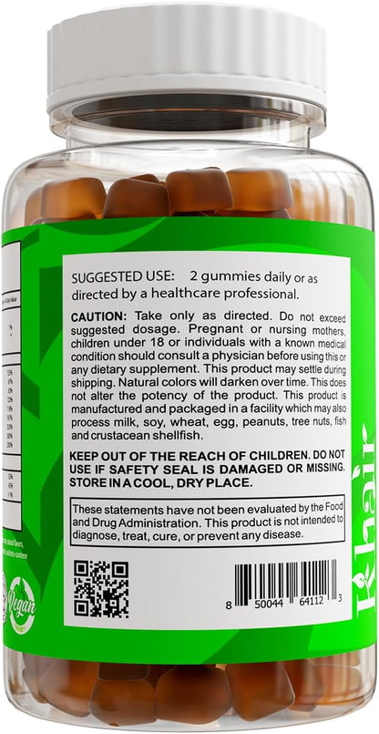 Khair Halal Adult Multivitamins Gummy - Vegan, Non-GMO - Gluten Free, Gelatin Free - Essential Vitamins: Vitamin A E C D B12 & Vitamin B6 Halal Vitamins - 60 Gummies
