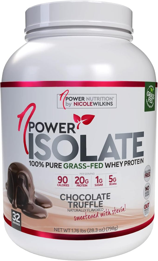 nPower Nutrition Protein Powder for Women, Chocolate Truffle, 100% Grass-Fed Whey Protein Isolate, 20g Protein, Low Carb, 32 Servings