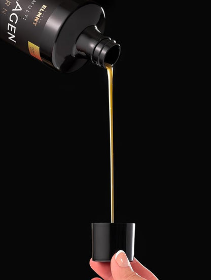 Premium Liquid Collagen for Women Weight Loss & Beauty w. Hyaluronic Acid, Biotin, L-Carnitine, Apple C Vinegar - Ultra Pure Multi Collagen Protein Shots Drink + Hair & Skin Liquid Vitamins - Colageno