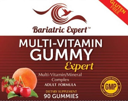 Bariatric Expert Multivitamin Gummies – Fast-Melting Dietary Supplement for Adults Post-Gastric Sleeve and Bypass, Nutritionist Recommended, 90 Count