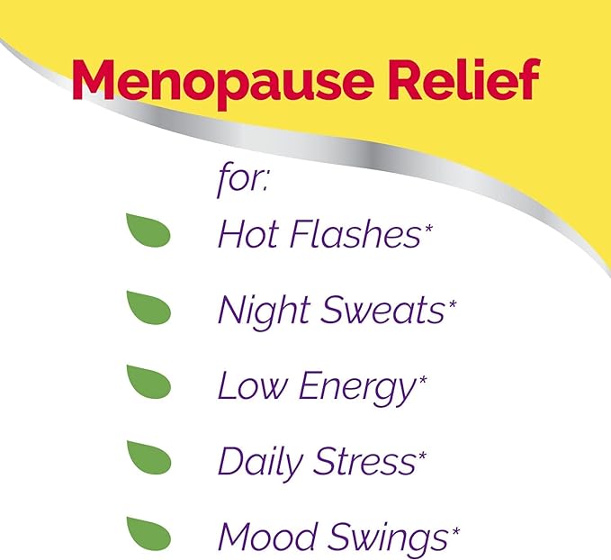 Estroven Stress Relief & Energy Boost for Menopause Relief - 28 Ct. - Clinically Proven Ingredients Provide Stress & Energy Support + Night Sweats & Hot Flash Relief - Drug-Free and Gluten-Free