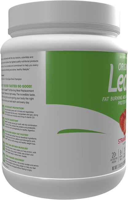 Nutrition 53 Lean 1 Meal Replacement Powder for Weight Loss, Fat Burner, Appetite Control Regular Tub 2500cc Strawberry (15 Servings)