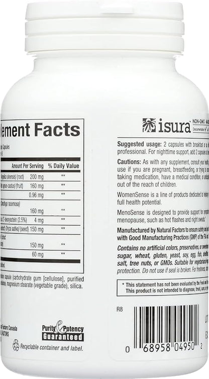 Natural Factors Menosense Veg-Capsules, 90-Count