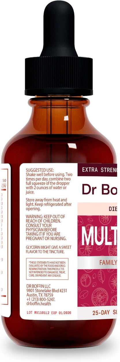 Extra Strength Multivitamins, Family Advanced Formula, 25-Day Supply, 2 fl oz, Alcohol-Free