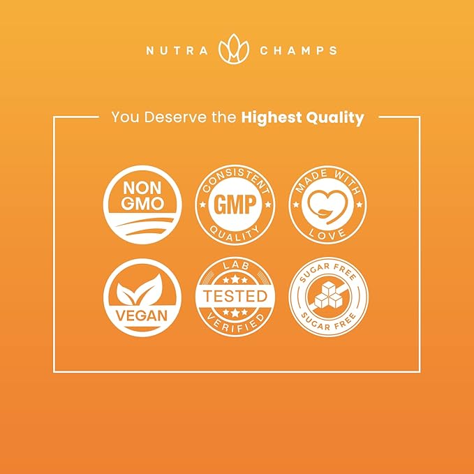 NutraChamps Kids Multivitamin Gummies | Multivitamin for Kids | 120 Gummy Vitamins for Kids | Sugar Free Kids Vitamins Gummy Multivitamin | Vegan & Non-GMO | Strawberry, Passionfruit, Peach & Cherry