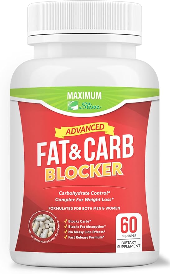 Maximum Slim Fat & Carb Blocker Pure Kidney Bean Extract for Weight Loss and Appetite Suppressant,