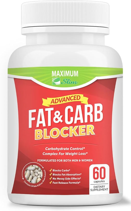 Maximum Slim Fat & Carb Blocker Pure Kidney Bean Extract for Weight Loss and Appetite Suppressant,