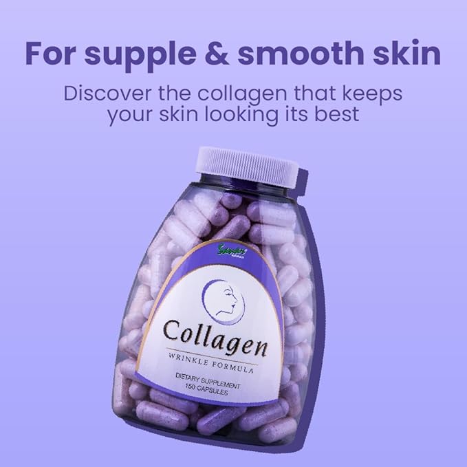 Sanar Naturals Collagen Pills with Vitamin C, E - for Hair, Skin, Nails, Joint Health, Reduce Wrinkles - Hydrolyzed Collagen for Women & Men, Collagen Supplement, 150 Capsules