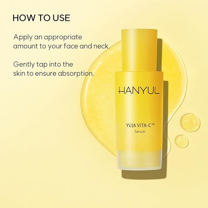 HANYUL Yuja (Yuzu) Vitamin C Face Serum | Facial Treatment with Vitamin C Capsule, Multi Vitamin for Brigtening, Taurine for Firming, 1.01 fl.oz.