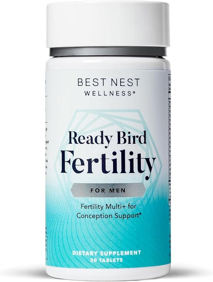 Best Nest Wellness Men's Fertility - Multivitamin Supplement for Men with Methylated Vitamins - Nutritional Supplement with Nutrients & Antioxidants - Supplement with Magnesium & Zinc - 30 Tablets