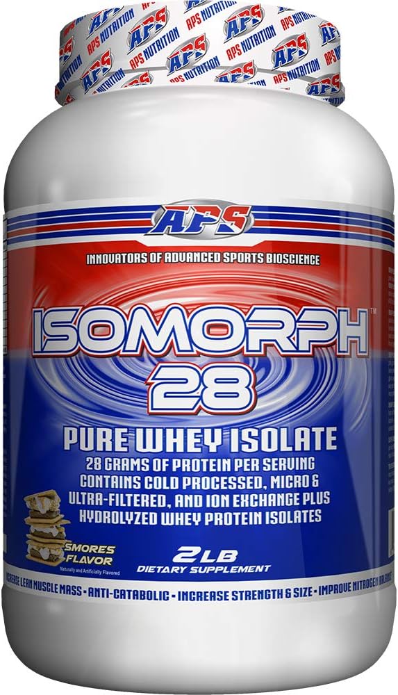 APS Nutrition Isomorph Protein Powder Supplement, Whey Protein Isolate, Ultra- Filtered, 28g Protein, S'Mores, 2 Pound (Pack of 1)