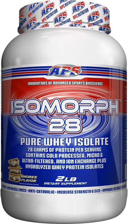 APS Nutrition Isomorph Protein Powder Supplement, Whey Protein Isolate, Ultra- Filtered, 28g Protein, S'Mores, 2 Pound (Pack of 1)