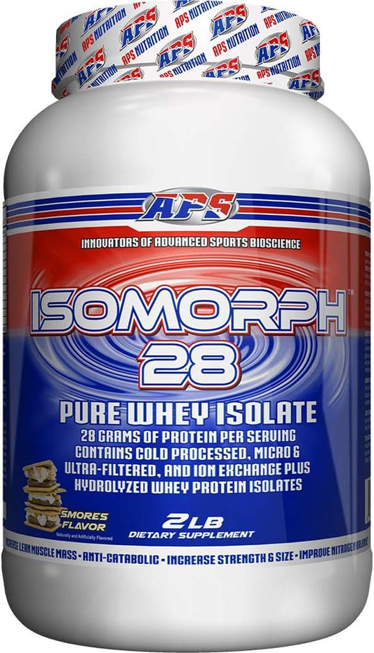 APS Nutrition Isomorph Protein Powder Supplement, Whey Protein Isolate, Ultra- Filtered, 28g Protein, S'Mores, 2 Pound (Pack of 1)