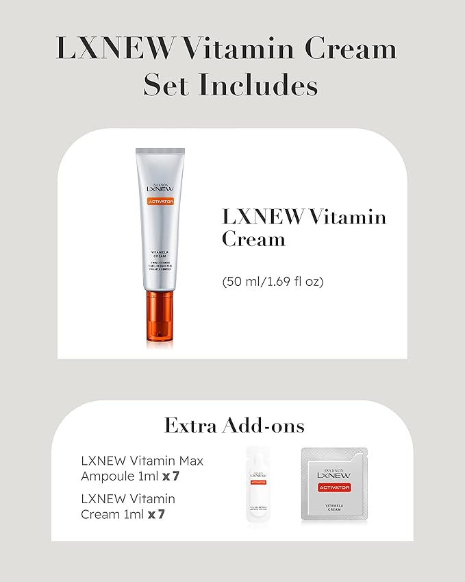 ISA KNOX LXNEW VITAMIN Cream Set (64 ml/2.16 fl oz) - Skin Radiance, Blemish Recovery/Hyperpigmentation Treatmen. Multivitamins, Antioxidant Collagen Complex.
