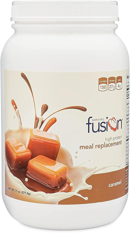 Bariatric Fusion Caramel Meal Replacement 27g Protein Powder, 21 Serving Tub for Bariatric Surgery Patients Including Gastric Bypass and Sleeve Gastrectomy - No Gluten, Aspartame or Sugar