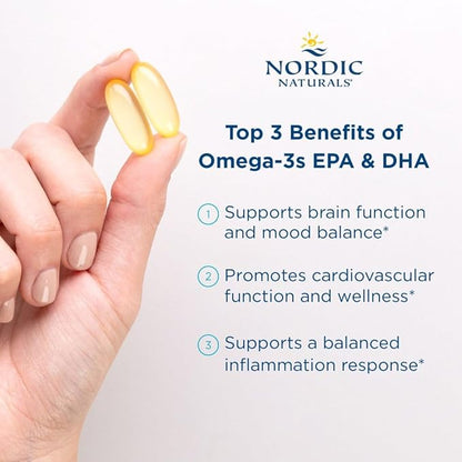Nordic Naturals Omega-3, Lemon Flavor - 90 Soft Gels - 690 mg Omega-3 - Fish Oil - EPA & DHA - Immune Support, Brain & Heart Health, Optimal Wellness - Non-GMO - 45 Servings