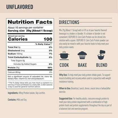 Bundle of Isopure Bovine Colostrum Supplement Powder 90 Servings + Isopure Unflavored Protein, Whey Isolate, 25g Protein, Zero Carb, 16 Servings, 1 Pound (Packaging May Vary)