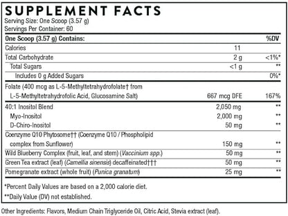 Thorne Ovarian Care - Women's Health - Inositol, CoQ10, Folate, and Polyphenols - Promote Healthy Ovarian Function and Reproductive Health - Mixed Berry - 7.55 Oz - 60 Servings