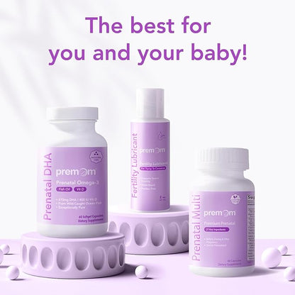Premom Prenatal Vitamins for Women - Conception for Her Multivitamin: 27 Nutrients, Includes Methyl Folate + Choline + Iron, Traceable Ingredients, Fertility Supplements for Women, Vegan, Non-GMOs
