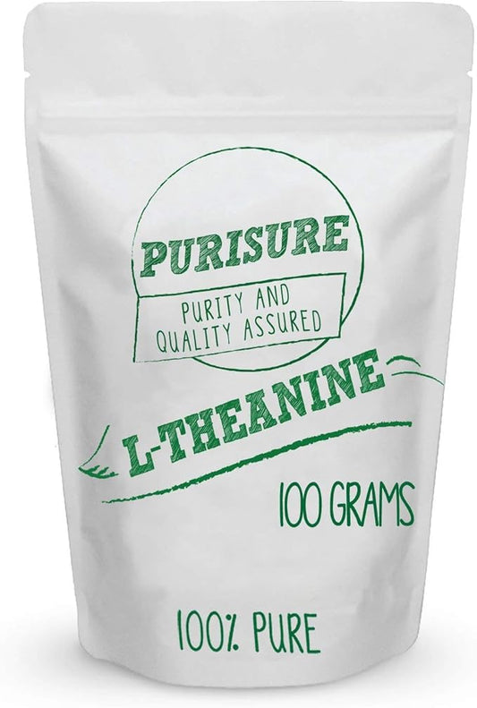 L-Theanine Powder, 100 g, Pure L Theanine Powder That Promotes Relaxation and Focus, L-Theanine Supplement for Cognitive Function, No Fillers, Non-GMO, 1000 Servings