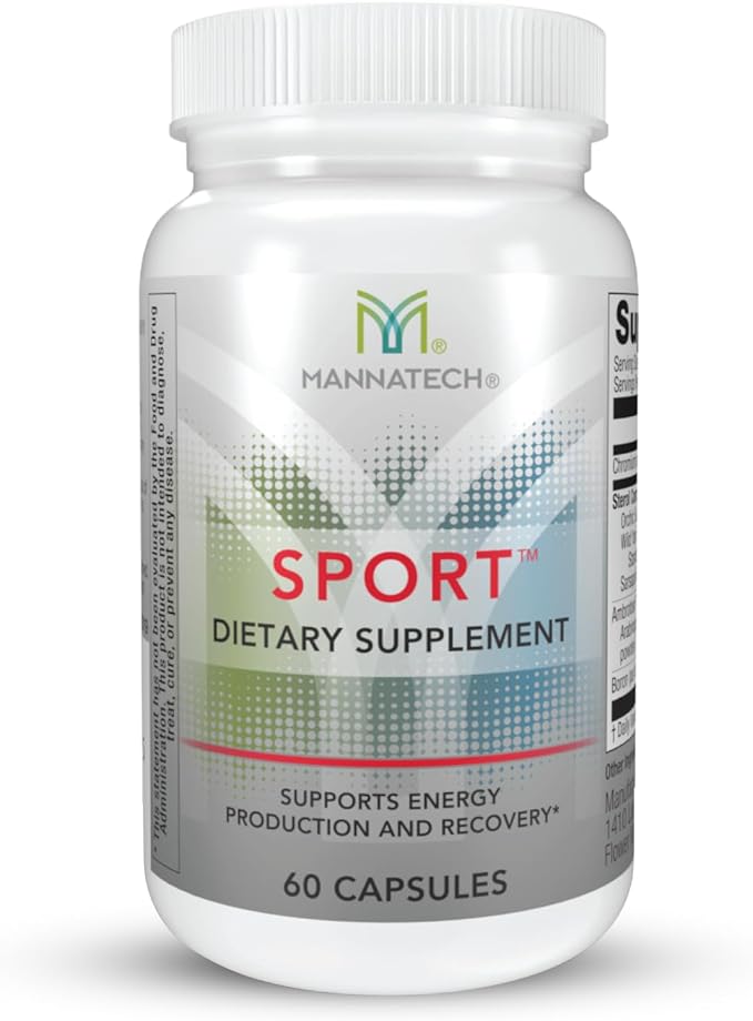 Mannatech Sport Supports Energy, Production & Recovery. During & After Workout Vitamins Formulated with Boron, Chromium & Natural Herbs 60 Capsules