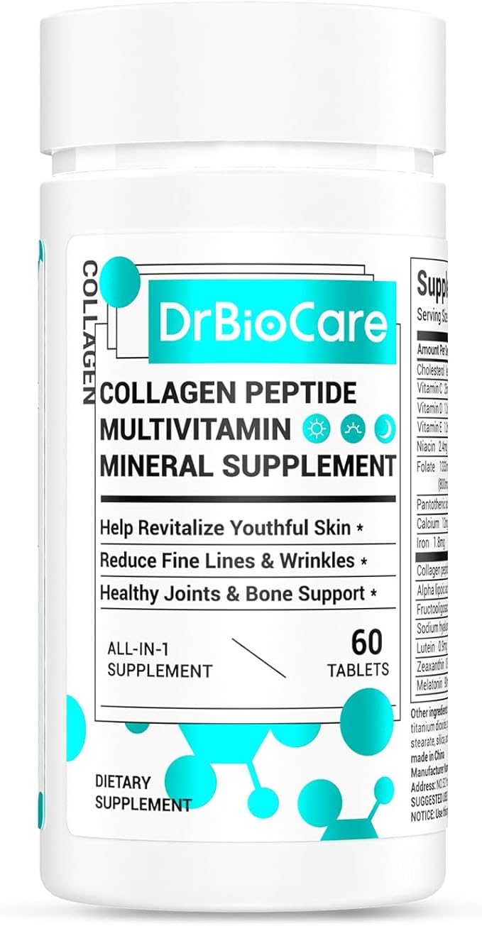 Collagen Peptides for Women, Beauty Vitamin & Mineral Supplement,Contains Vitamin D3, Probiotics for Women & Collagen Peptides,Vitamin E,Vitamin B Complex 60 Tablets