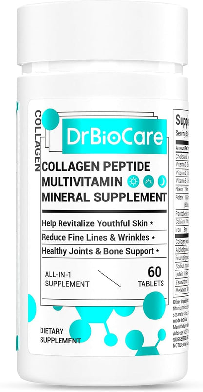 Collagen Peptides for Women, Beauty Vitamin & Mineral Supplement,Contains Vitamin D3, Probiotics for Women & Collagen Peptides,Vitamin E,Vitamin B Complex 60 Tablets