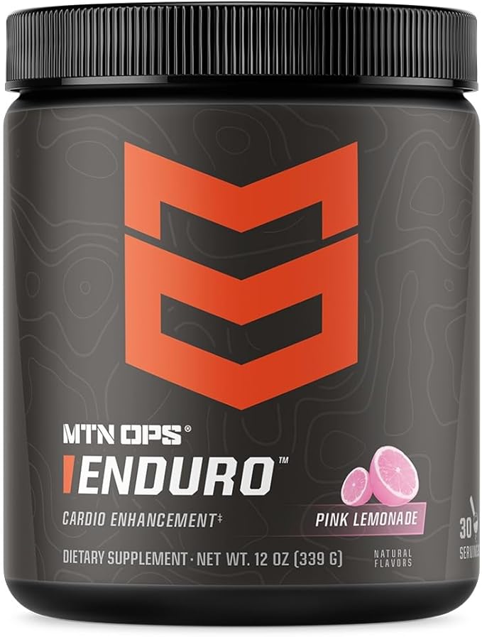 MTN OPS Enduro Nitric Oxide Supplement & Stim-Free Pre Workout - 30 Servings - with Magnesium Citrate, Beet Root Powder, Niacinamide, L Arginine & L Citrulline - Pink Lemonade Flavor
