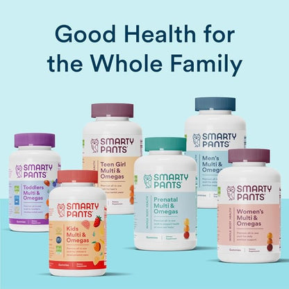 SmartyPants Multivitamin for Men, Gummies: Omega 3 Fish Oil (EPA/DHA), Methylfolate, Vitamin D3, C, Vitamin B12, B6, Vitamin A, K & Zinc for Immune Support, 120 Gummies (20 Day Supply)