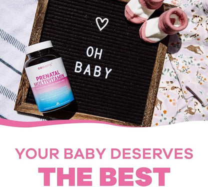 GOBIOTIX Prenatal Vitamins for Women | Vitamins with Iron, Calcium, Vitamin D2, C, Zinc & Folic Acid for Pregnant Women | Pre & Post Pregnancy - Once Daily Multivitamin Capsules, Non-GMO