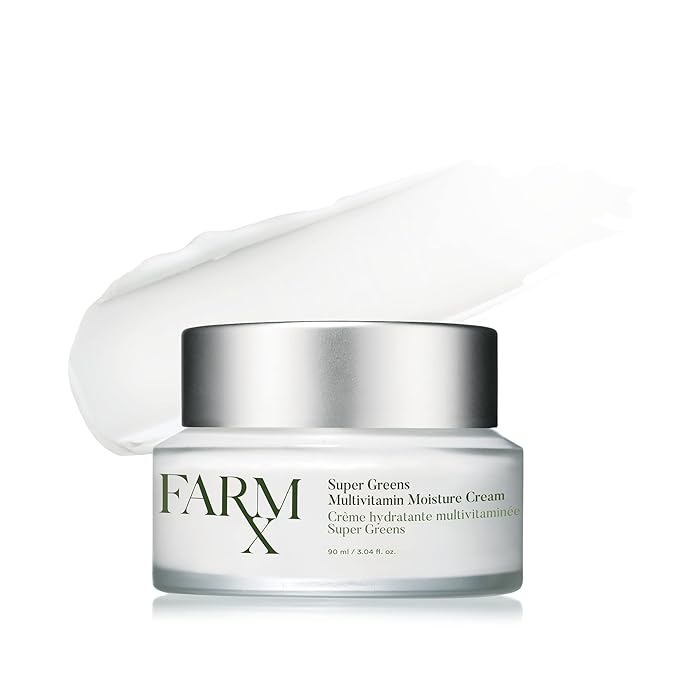 Farm Rx Super Greens Multivitamin (Vitamin A,B,C &E) Moisture Cream - Vegan Daily Face Cream to Revitalize and Nourish Your Skin (90ml/3.04 fl oz) Supporting the Skin Barrier Function for Healthy Looking Skin