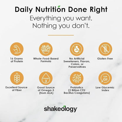 Shakeology 0g Added Sugar Vegan Protein Powder - Gluten Free, Superfood Protein Shake - Helps Support Healthy Weight Loss, Lean Muscle Support, Manage Effects of Stress, Chocolate - 30 Servings