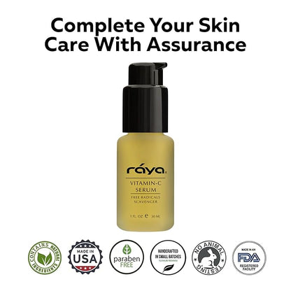 RAYA Advanced Anti-Aging Face Serum | Radiance-Boosting, Lightening Serum for All Skin Types | Vitamin C Skincare Serum for Discoloration Correction & Complexion Improvement | Face Serums